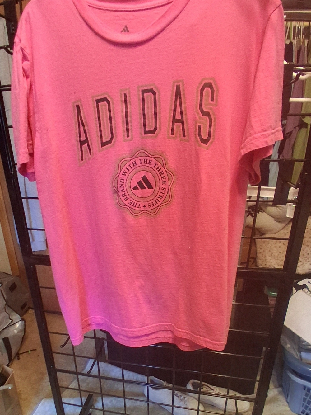 Adidas Women's Pink Logo T-Shirt